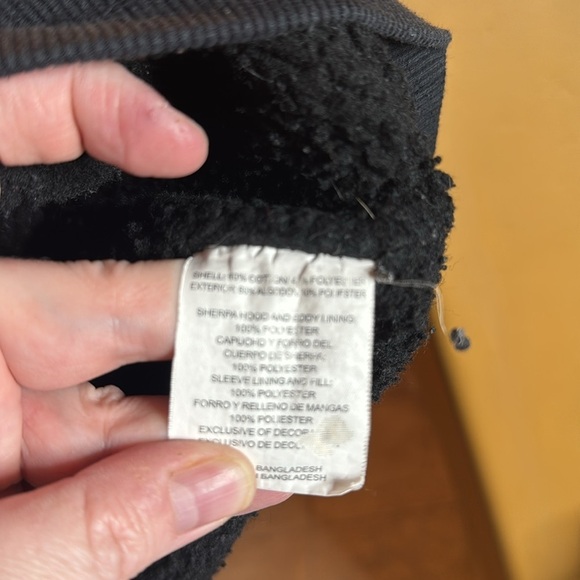 WRANGLER WORKWEAR SHERPA LINED HOODED SWEATSHIRT BLACK SIZE LARGE - Picture 9 of 13